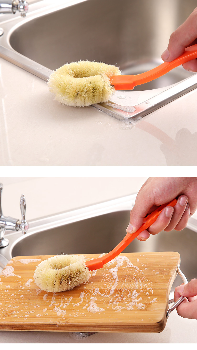 麻纤维锅刷厨房不沾油清洁刷长柄去污清洁灶台刷可悬挂家用洗碗刷详情7