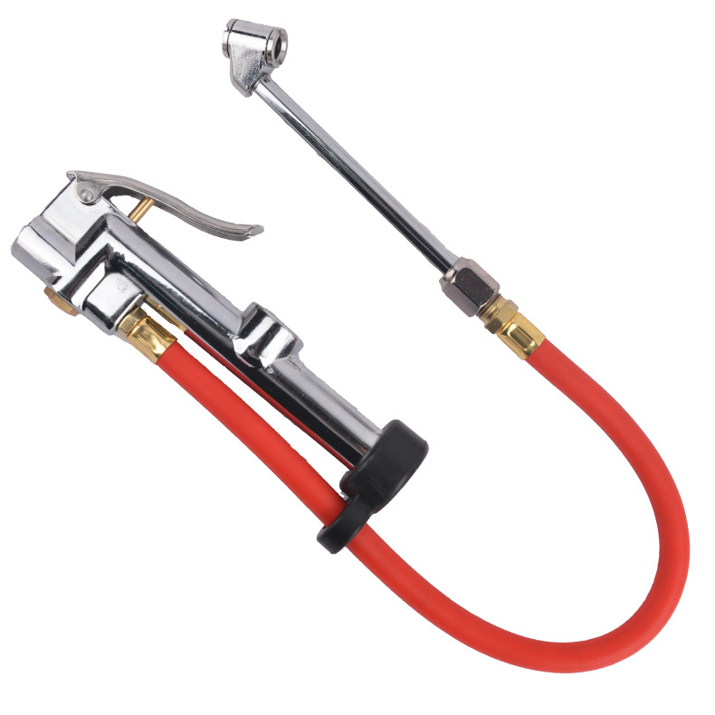 Hand-held pneumatic tire pressure gauge with scale, zinc alloy universal tire pressure gun, and tire pressure gauge pic 1