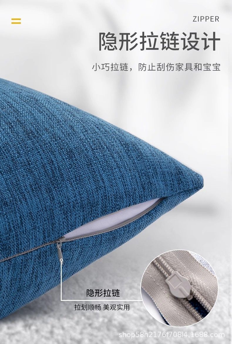The living room sofa throw pillow exudes a light luxury and high-end feel. 2024 new American modern cream style large headboard chair cushion pic 8
