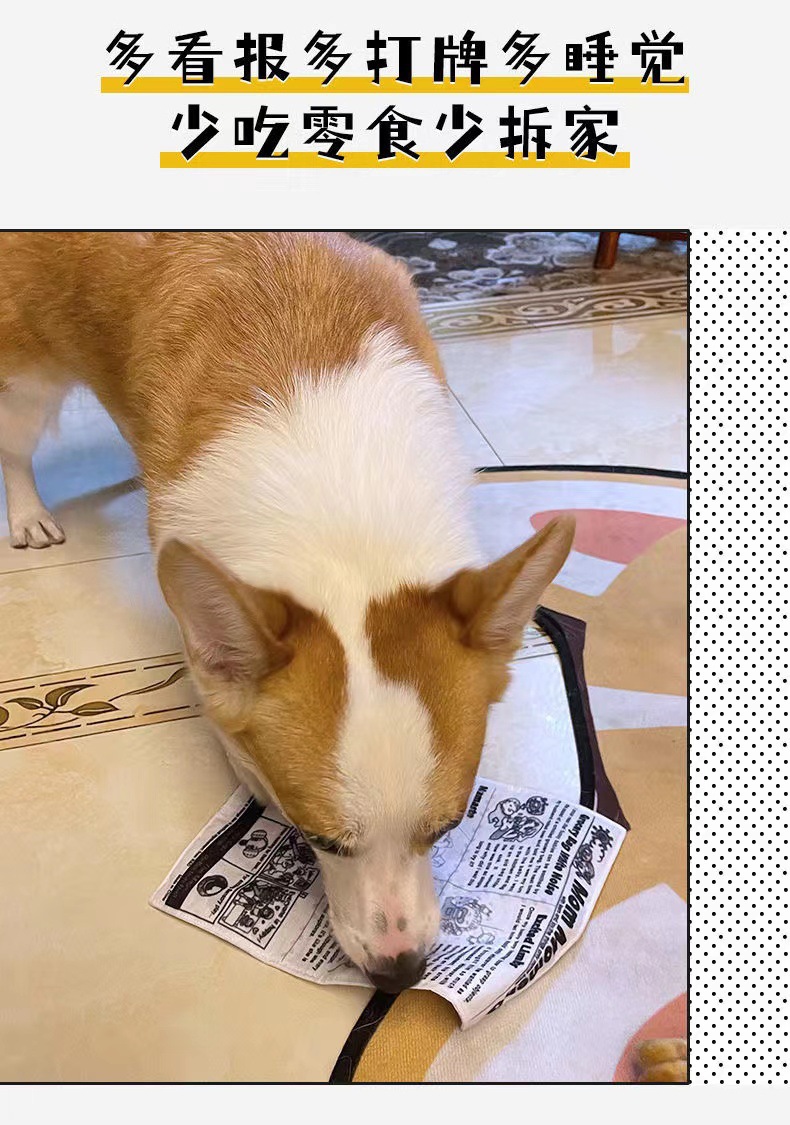 宠物狗狗发声玩具响纸报纸仿真解闷神器耐咬磨牙柯基泰迪幼犬互动详情2
