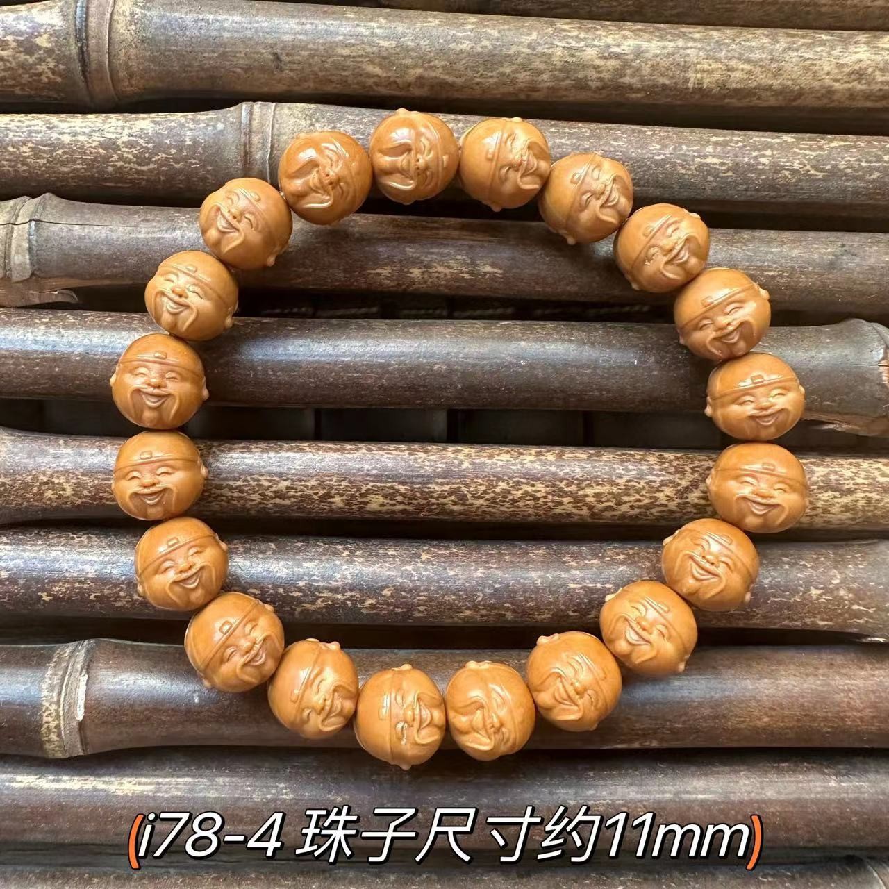 精品猴头菩提雕刻10mm凤眼手持珠鲨鱼背龙须虎爪老型桶珠京八棱财神大土豪猴头菩提子佛珠念珠盘玩手串文玩手链文玩手串详情35