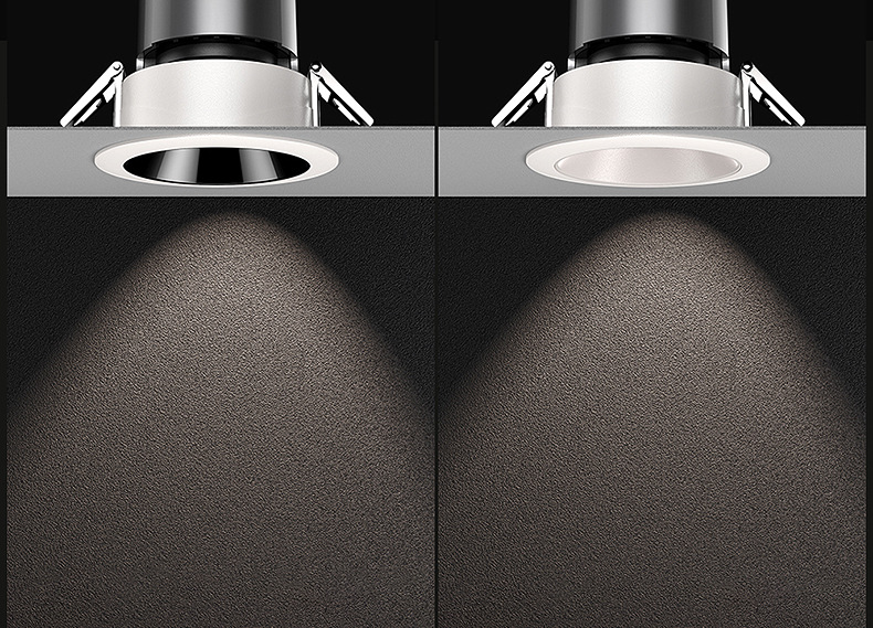 Small hill anti-glare spotlight led embedded home living room ceiling smart three-color variable light ceiling cob wholesale pic 30