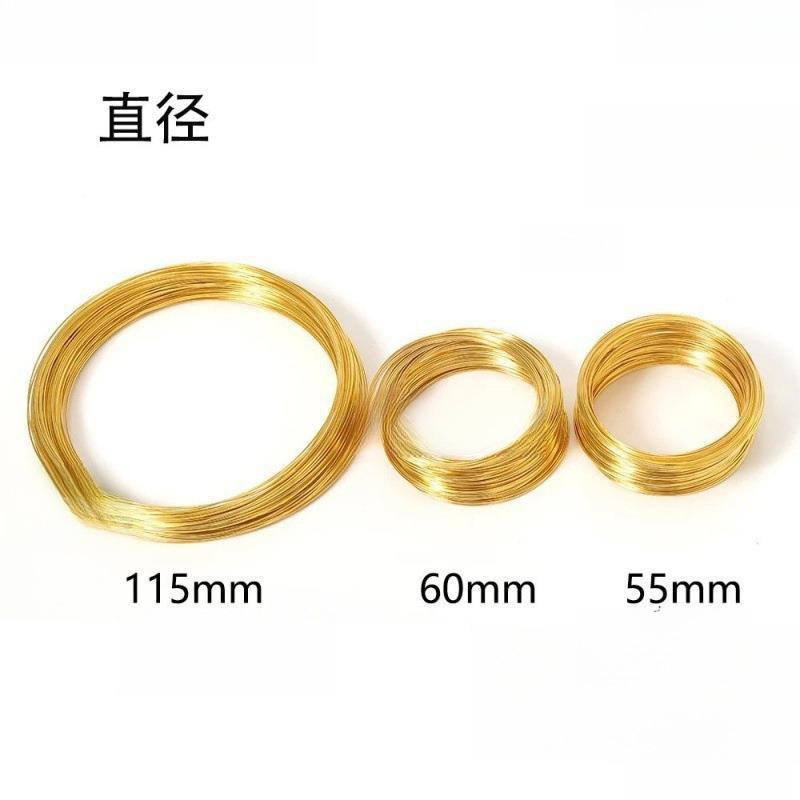 圈钢丝记忆珠钢丝圈 用于手镯手链制作  珠宝制作组件金色钢色小详情2