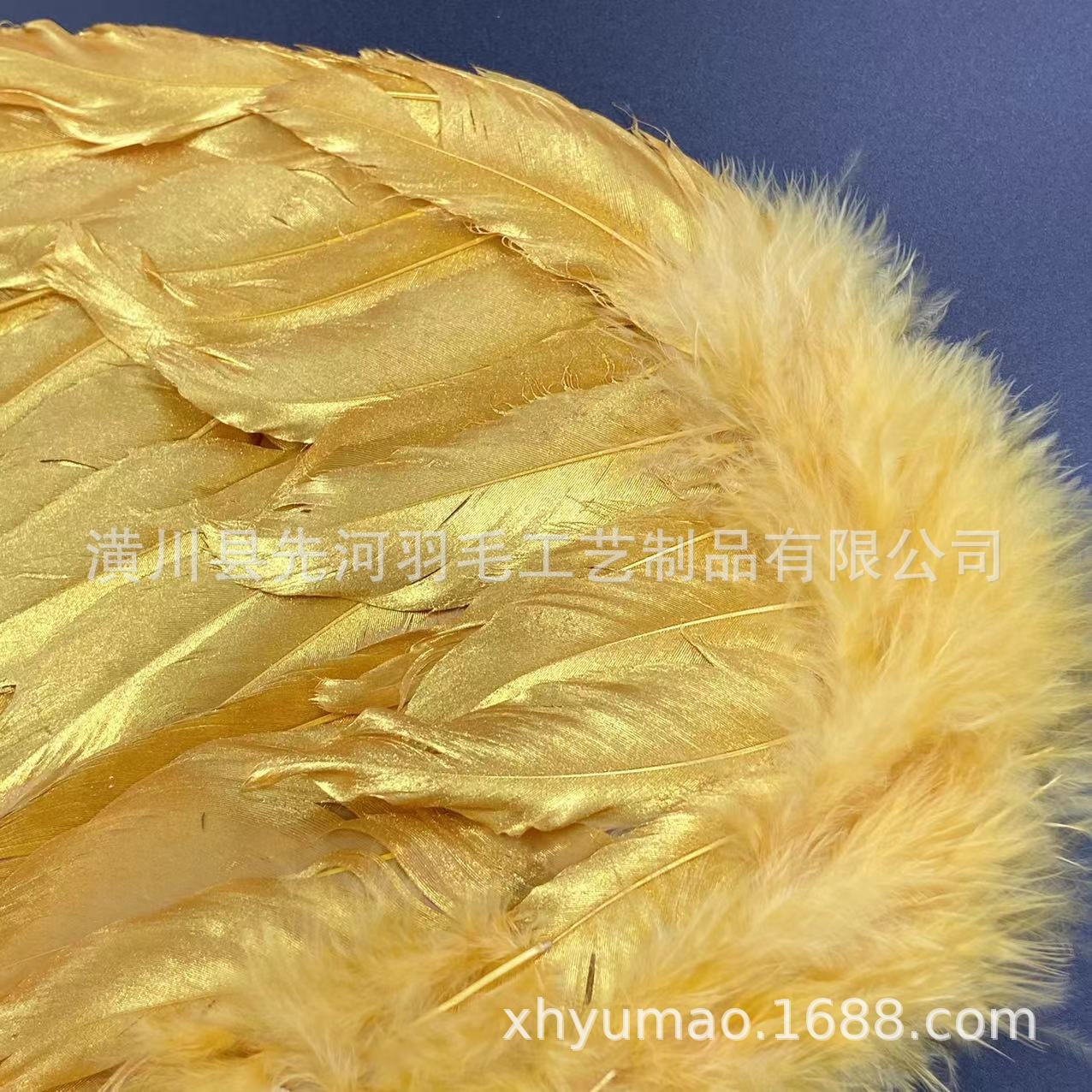 金色银色羽毛天使翅膀六一儿童节狂欢节万圣节圣诞节舞台表演走秀                              详情12