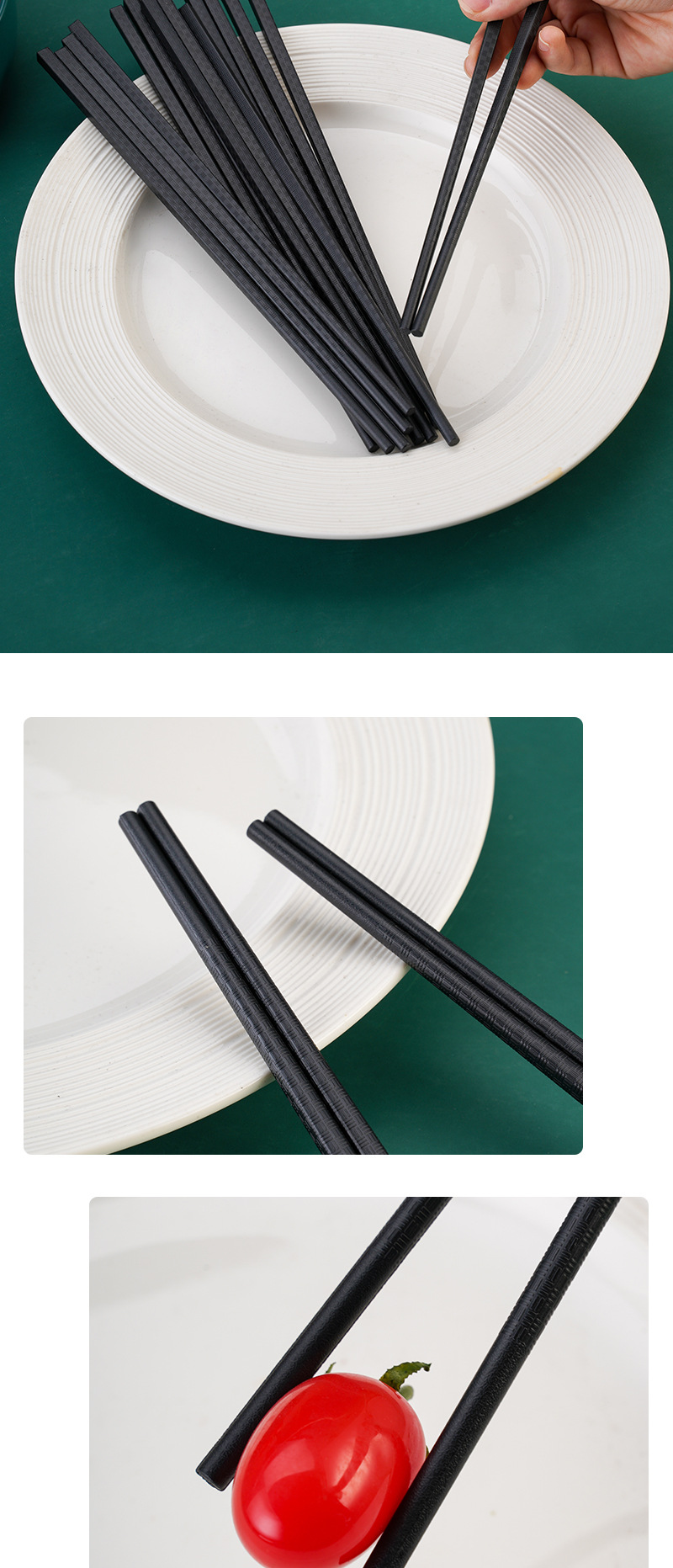 Two-yuan store hard goods: 5 pairs of alloy chopsticks, household craftsmanship, Japanese square head, heat insulation, anti-slip, heat-resistant, hotel chopsticks wholesale pic 14