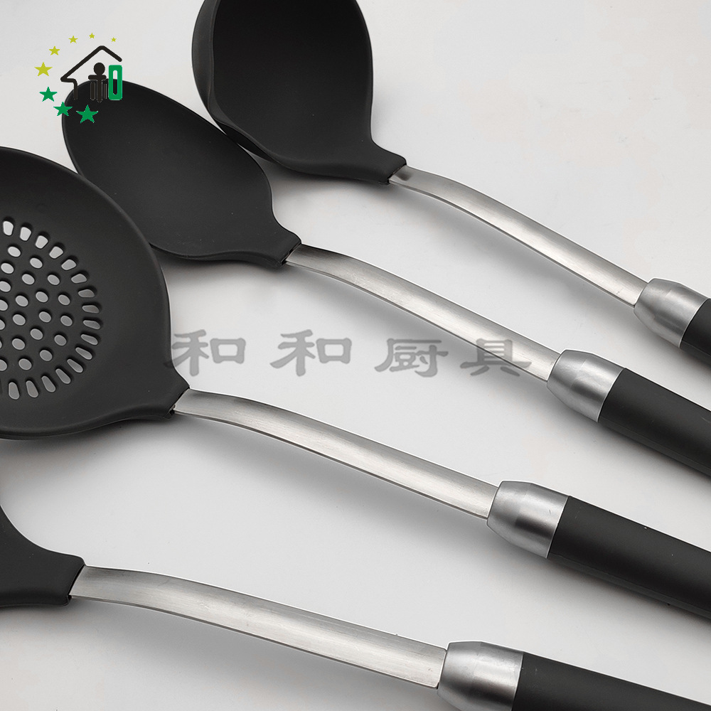 304 stainless steel spatula kitchenware set, kitchen silicone spatula household items, soup spoons, stir-frying and cooking silicone utensils pic 27