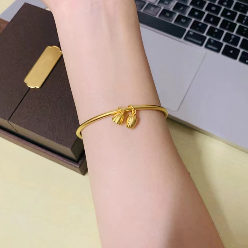 古法传承手镯女仿真黄金正品实心越南沙金素圈不掉色福牌手链首饰详情22