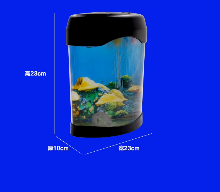 Jellyfish fish tank light led acrylic color-changing jellyfish landscape light mini aquarium creative gift wholesale for foreign trade pic 34