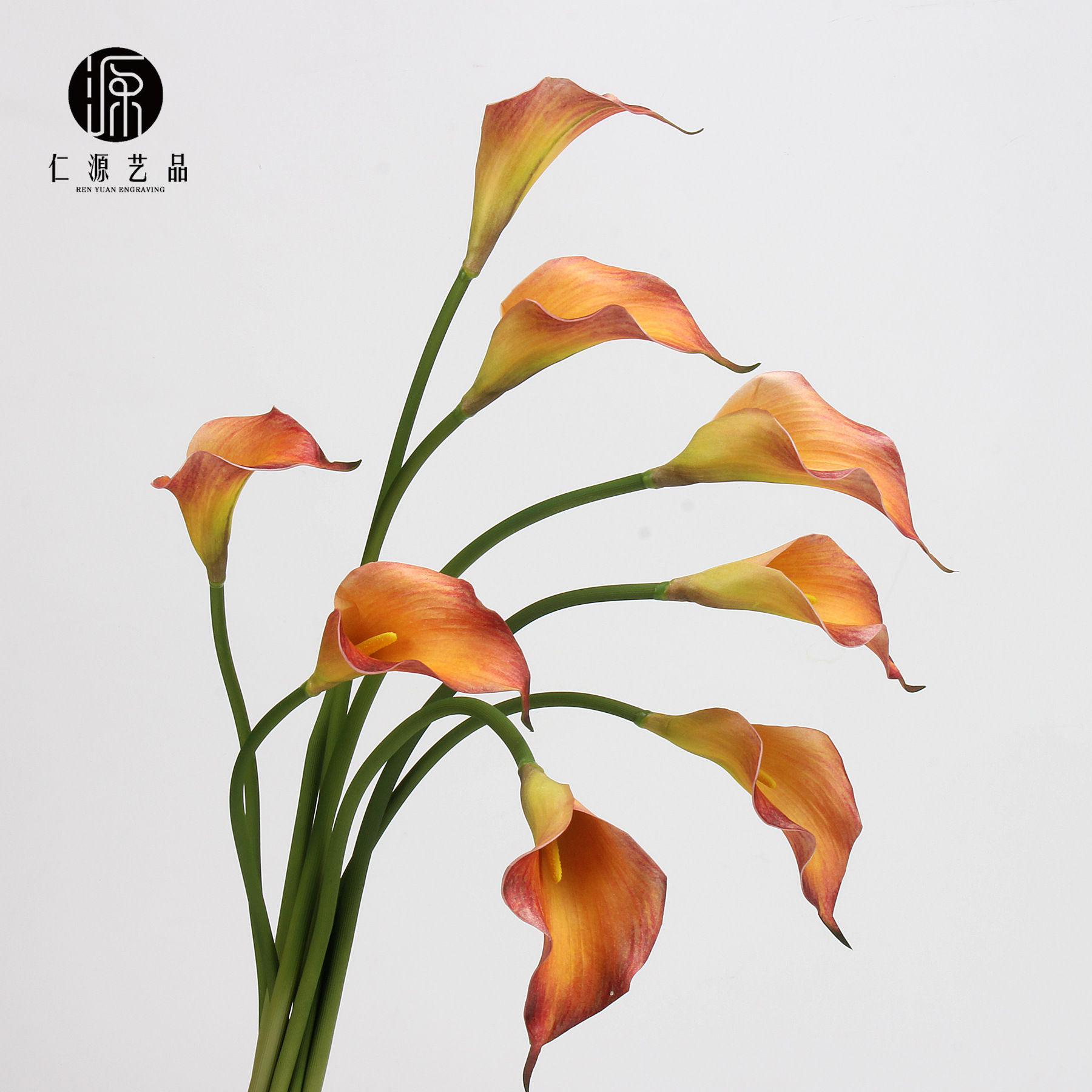 工厂直销 EVA马蹄莲仿真花海芋手感假花单枝婚庆家居插花配材道具详情35