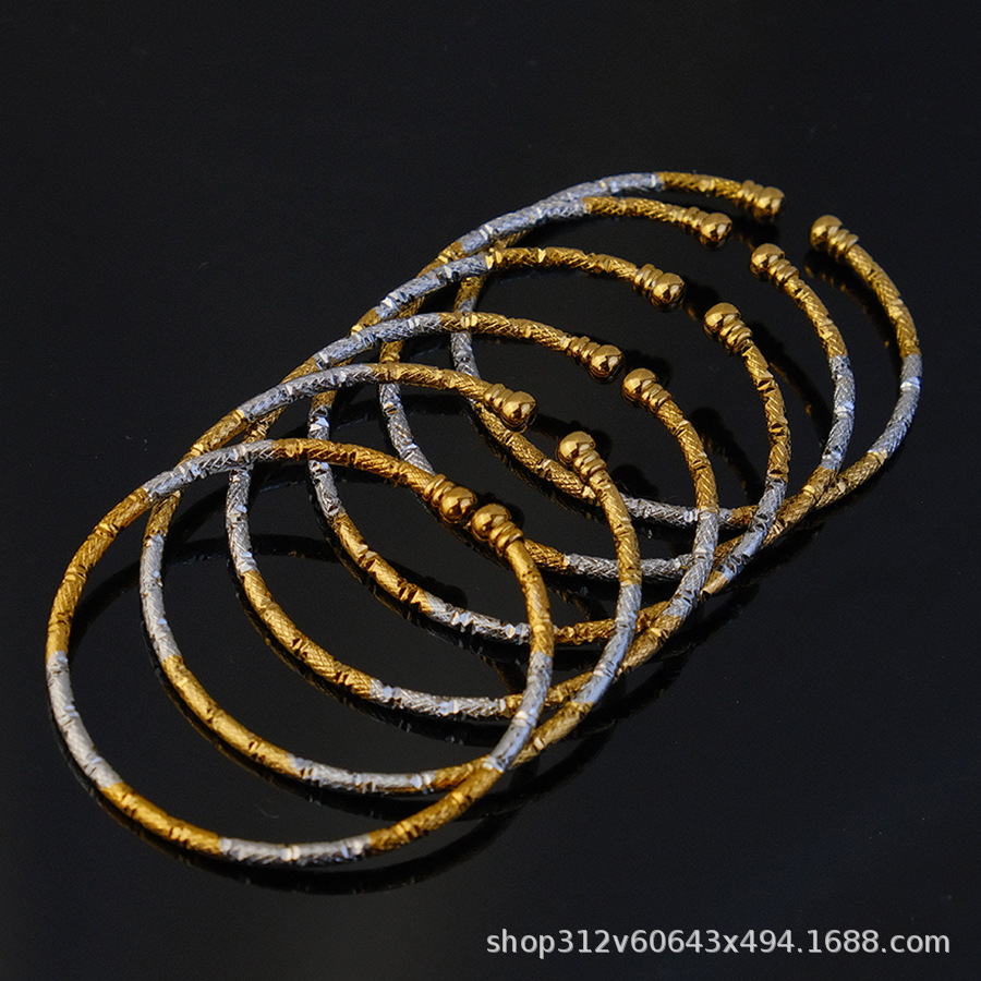 3MM gold-plated bracelet for women, African gold bead bracelet, gift for Ethiopian wedding brides pic 5