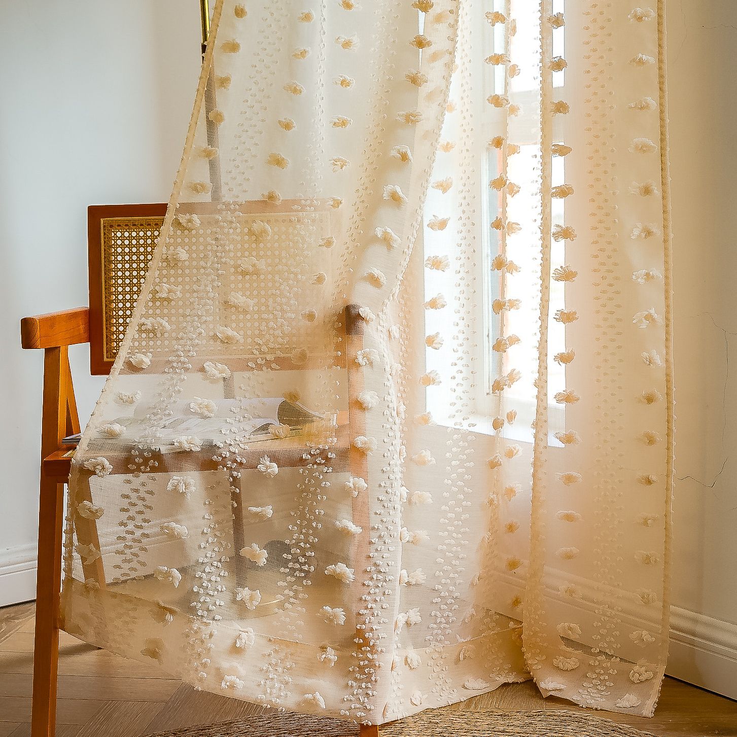 Cross-border best-selling Instagram influencer finished yellow niche light and thin window screen for living rooms and bedrooms. Manufacturer pic 1