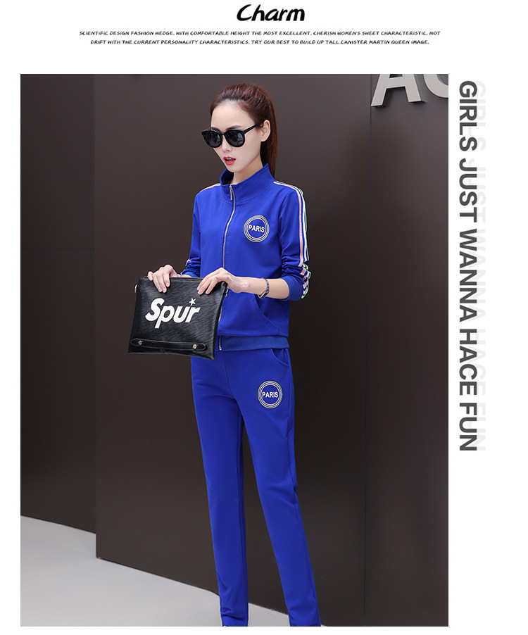 Two-piece sportswear set for women, 2020 new Korean spring style, fashionable long-sleeved sweatshirt for women, sportswear for spring and autumn pic 21
