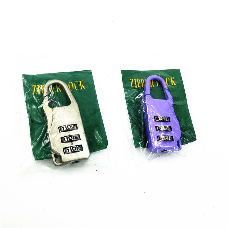 Factory direct sales of digital password lock, safety backpack, zipper padlock, zinc alloy mini password padlock pic 6