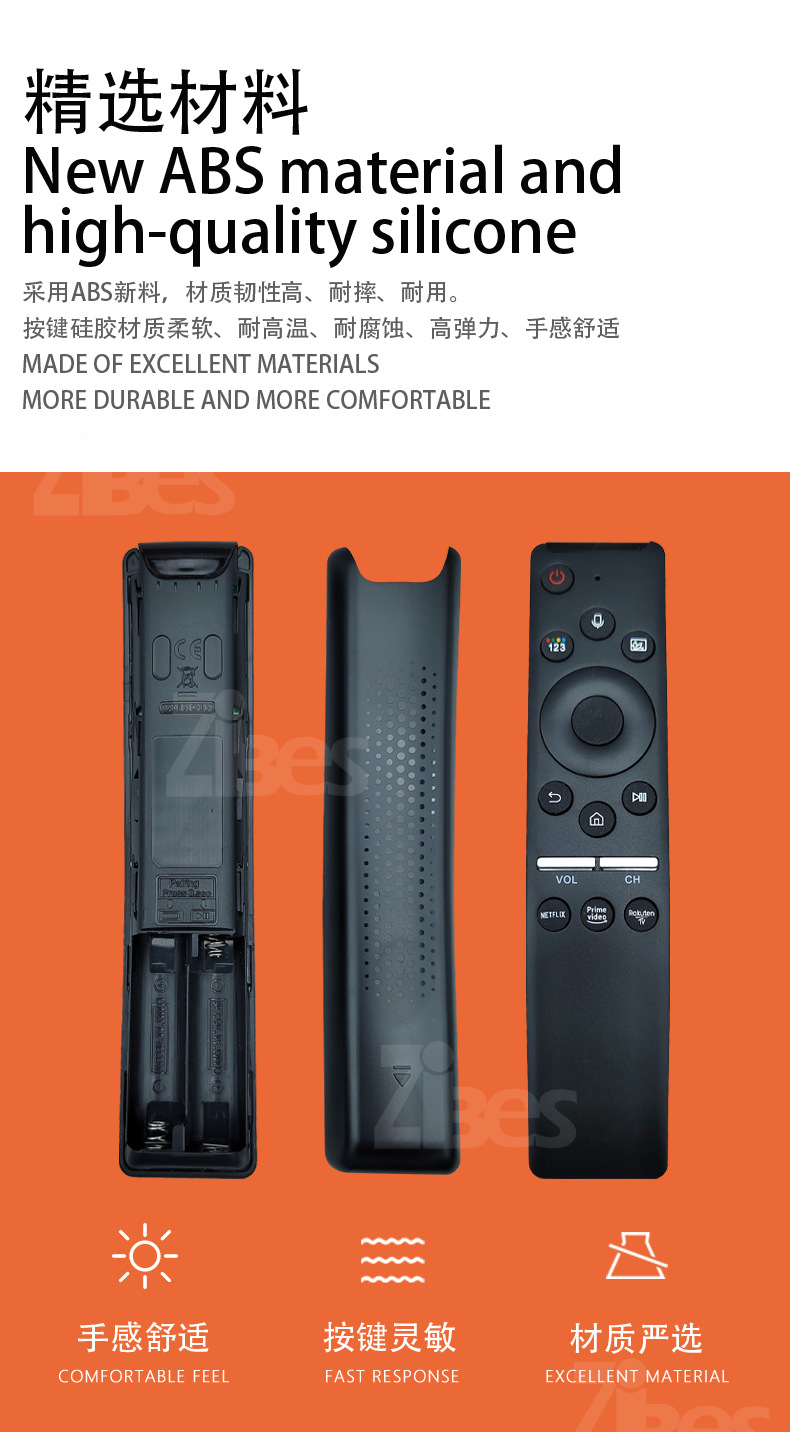The Zibesi smart voice remote control is suitable for Samsung LCD TVS with Netflix and Prime buttons pic 4