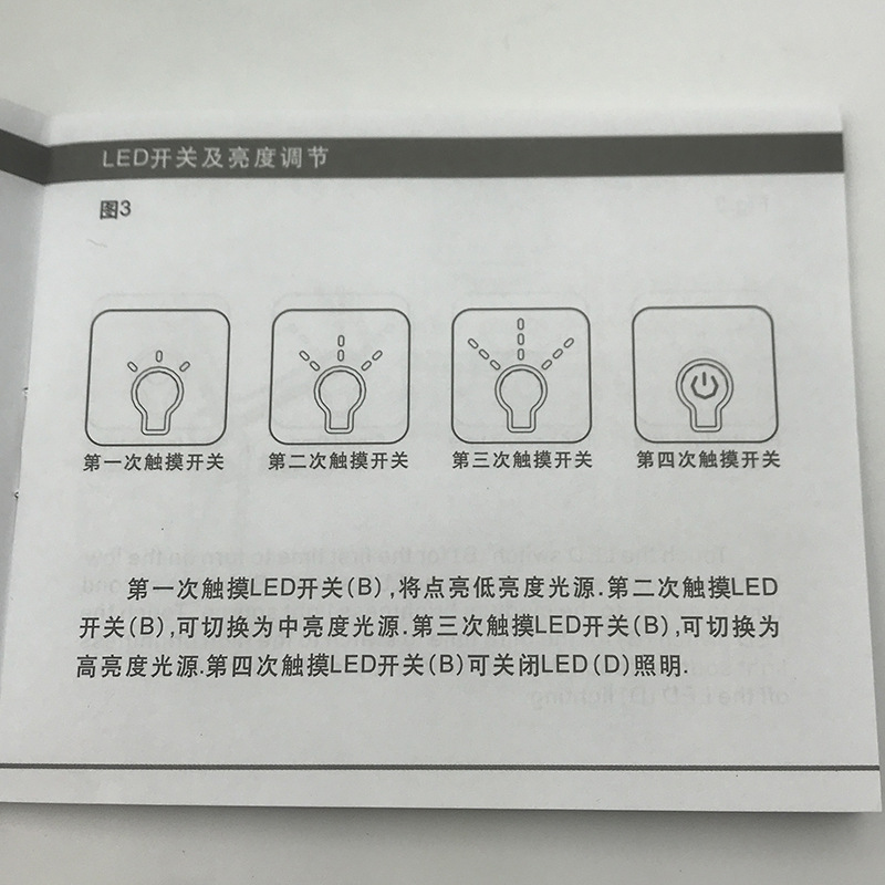 New model 10863-10LC folding 10LED lamp rectangular magnifying glass battery level display/touch switch/three levels pic 16