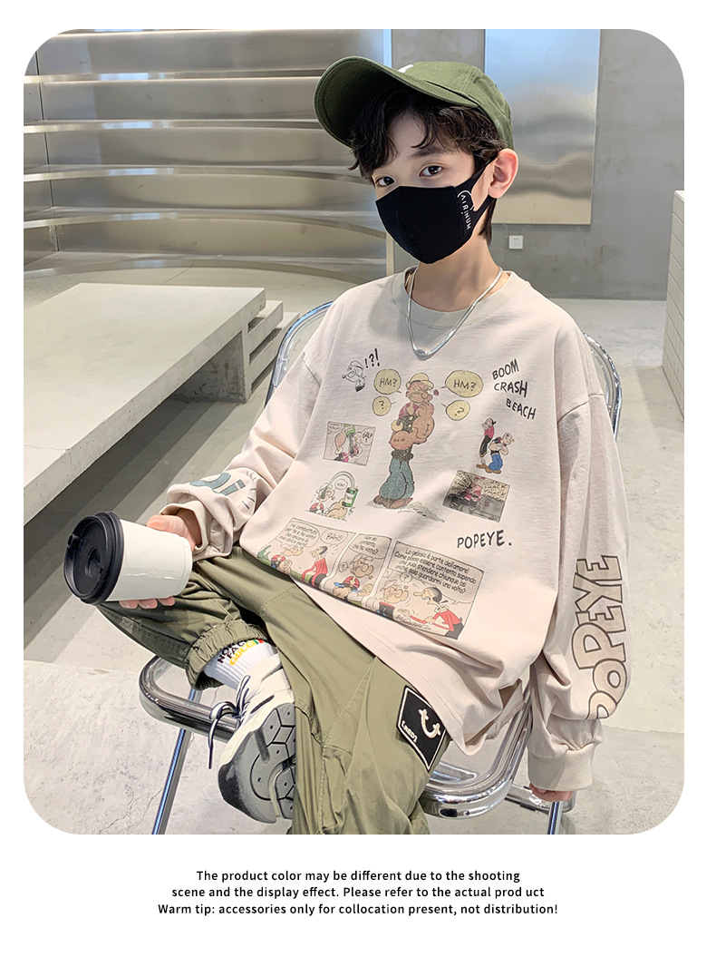 男童卫衣春秋款2025新款儿童洋气卡通上衣套头中大童时髦春季童装详情14