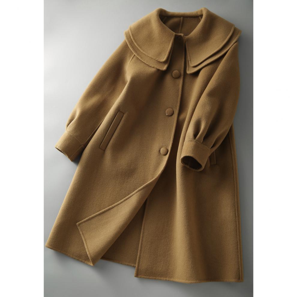 A new Korean-style woolen coat with a doll collar for women in autumn and winter, which is slimming, concealing and making one look younger pic 13