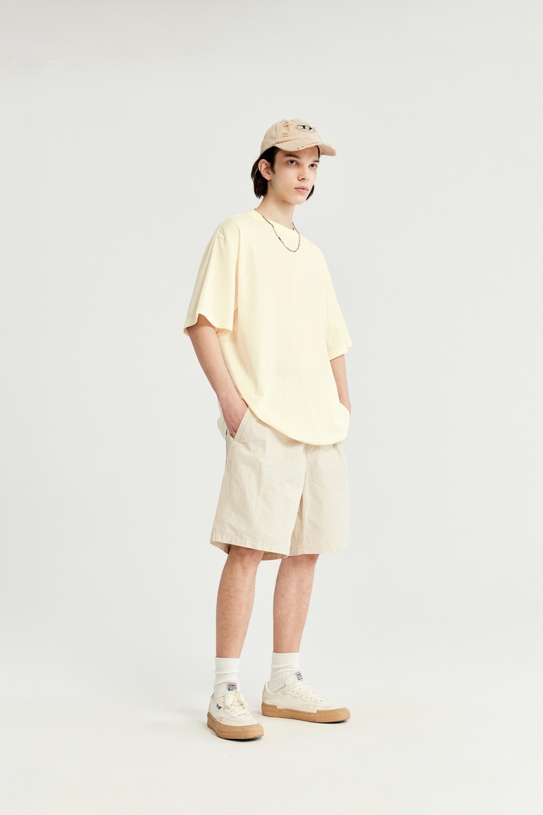 INF男装|150g立体剪裁T恤2024春夏新品宽松潮牌圆领短袖上衣详情8