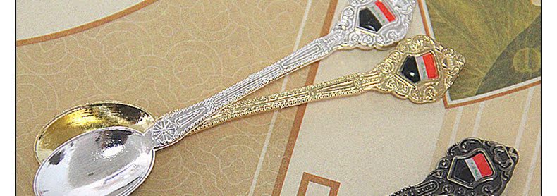 Retro flag spoon, coffee spoon, Arab-style cake spoon, halal ice cream spoon (JY48), creative tableware decoration spoon, stainless steel dessert spoon, ice cream spoon pic 13