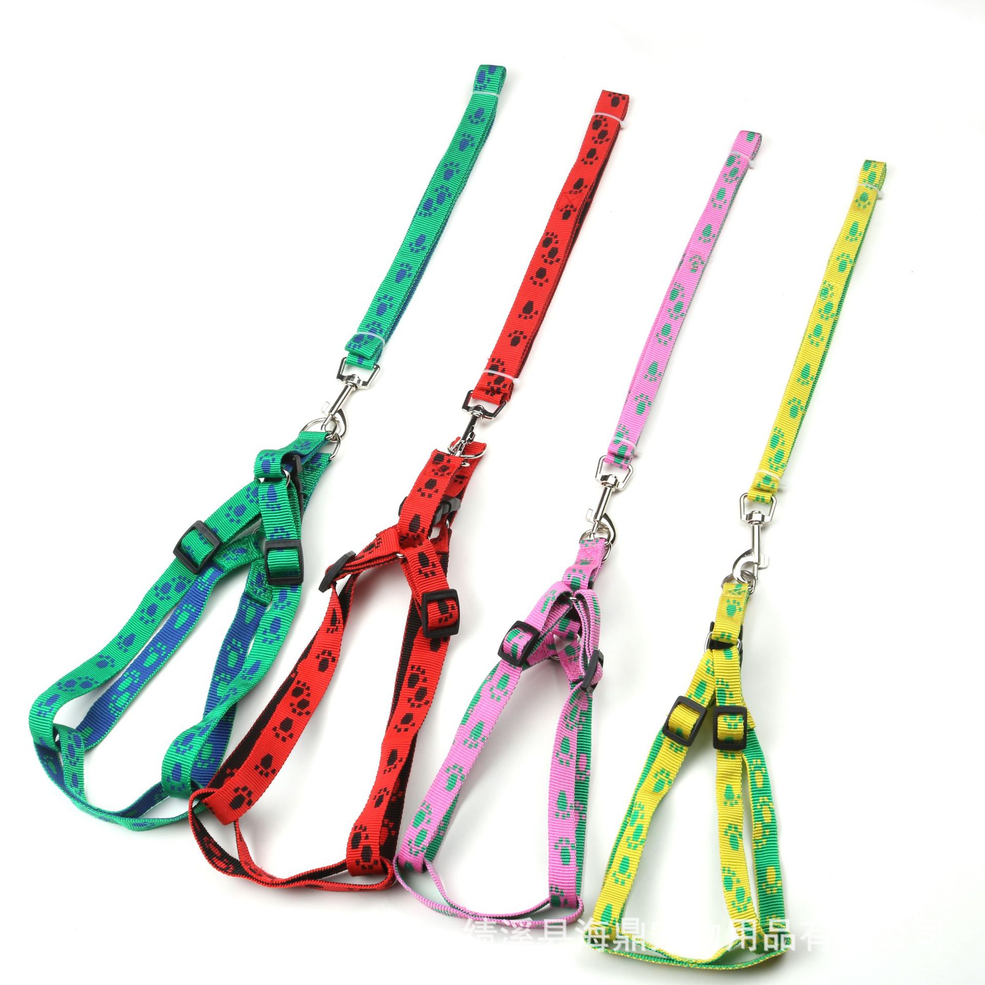 Pet supplies: footprints, bones, jacquard leashes, chest straps, small and medium-sized dog walking ropes, chains, collars pic 10