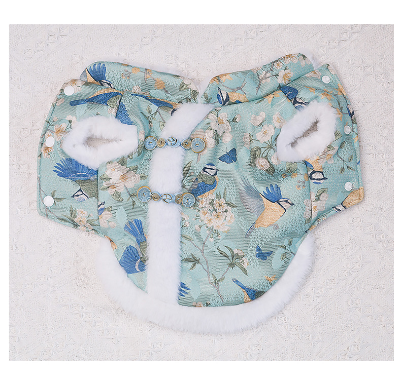 New autumn and winter Chinese-style classical Tang suit dog clothing, durable, thickened and warm pet clothing pic 16