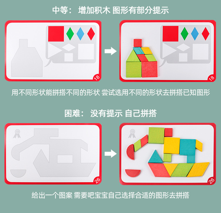 In the intelligence zone, there are toys for the senior class and materials for the middle class of the kindergarten. There are tangram puzzles, jigsaw puzzles, and small teaching AIDS with geometric shapes pic 9
