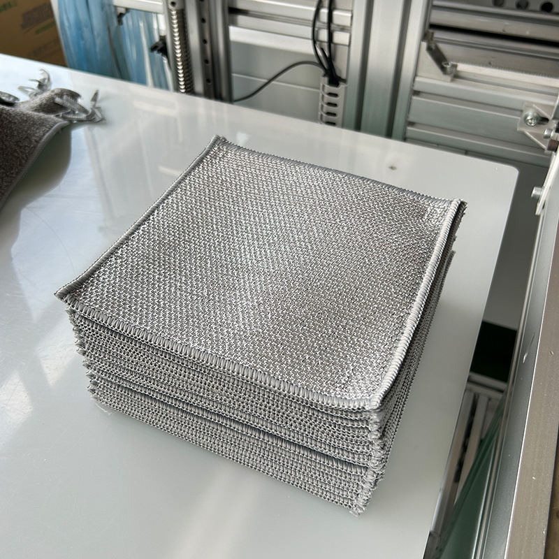 双面银丝抹布厂家洗碗巾吸水不沾油洗碗抹布家务清洁去油污钢丝详情12