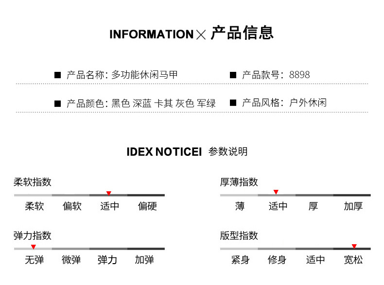 夏季新款男式休闲户外可卸多功能多口袋记者旅行摄影网眼速干马甲详情8
