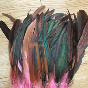 源头厂家供应5-6白项毛鸡毛卷 头花胸花DIY道具服装辅料 彩色羽毛详情9