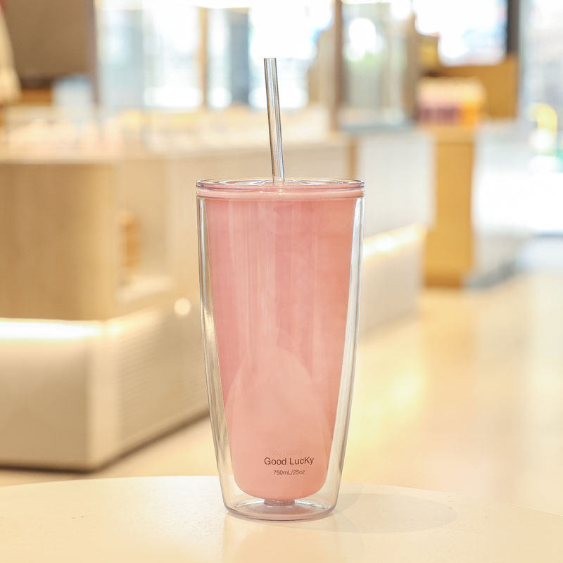 便携家用办公大容量夏季高颜值吸管水杯女童学生夏天可爱塑料水杯详情8