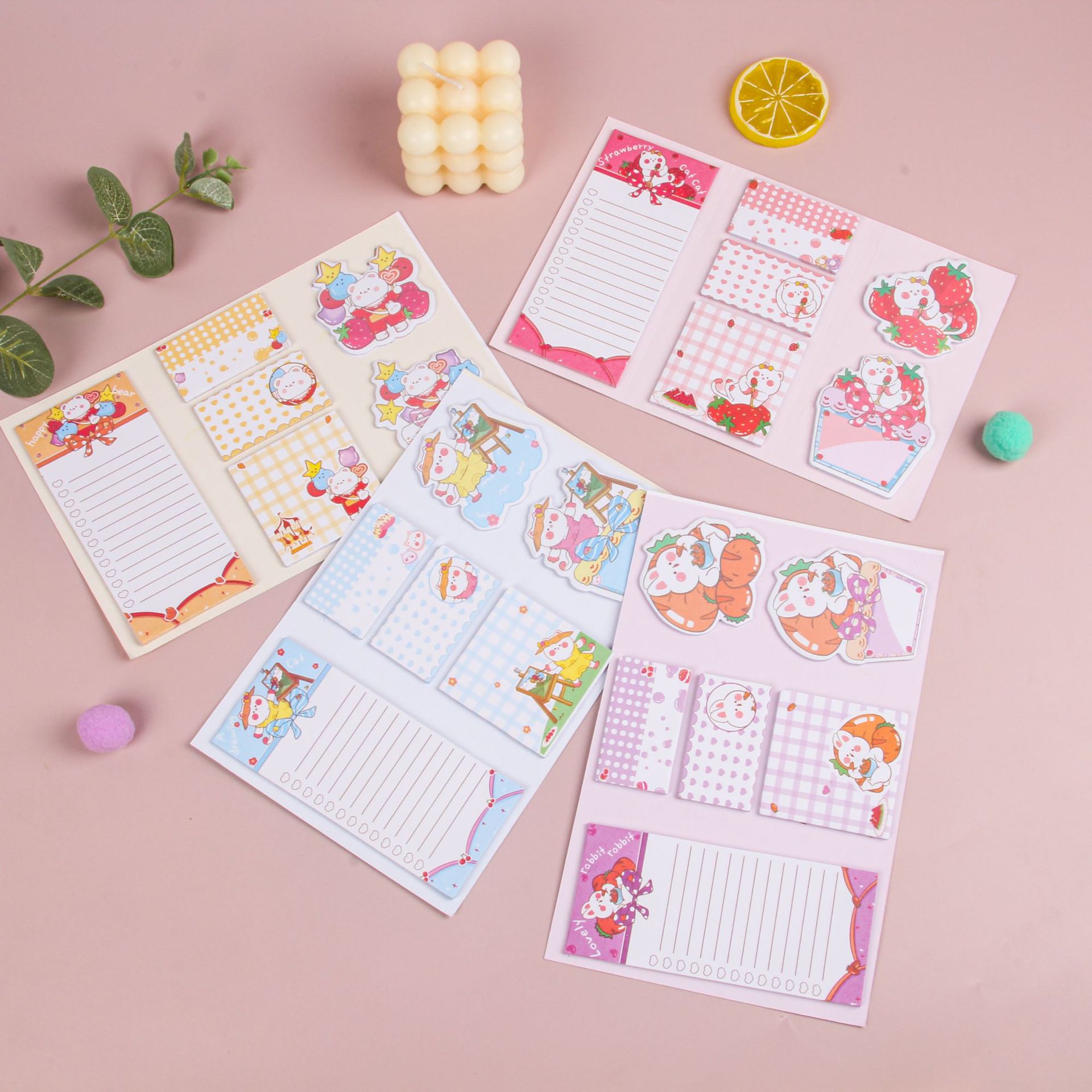 Colorful and cute sticky notes, customized cartoon creativity, ins takeout sticky notes, sticky note paper, index stickers, sticky note books pic 5