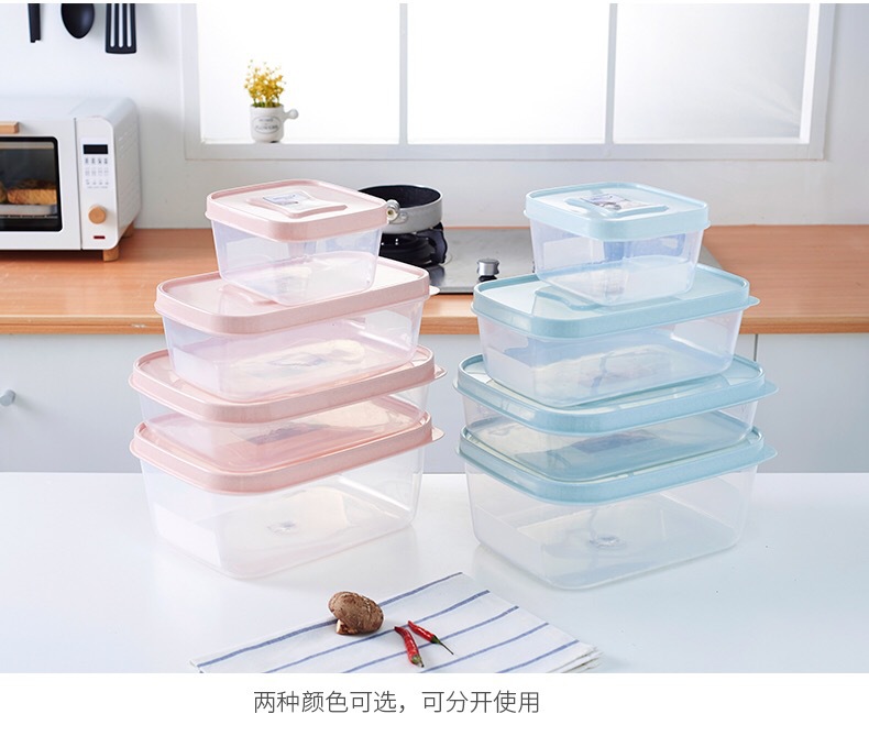 Seafood, vegetables and fruits draining box, rectangular refrigerator refrigeration box, food-grade plastic preservation box, refrigerator freezing box pic 20
