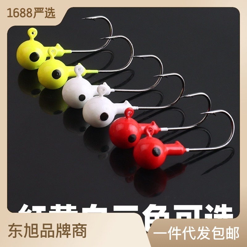Wholesale fishing gear: 50 reinforced lead-head hooks, original color Nede hooks, soft lures, lure hooks, overhead hooks, blood grooves, micro-objects pic 5