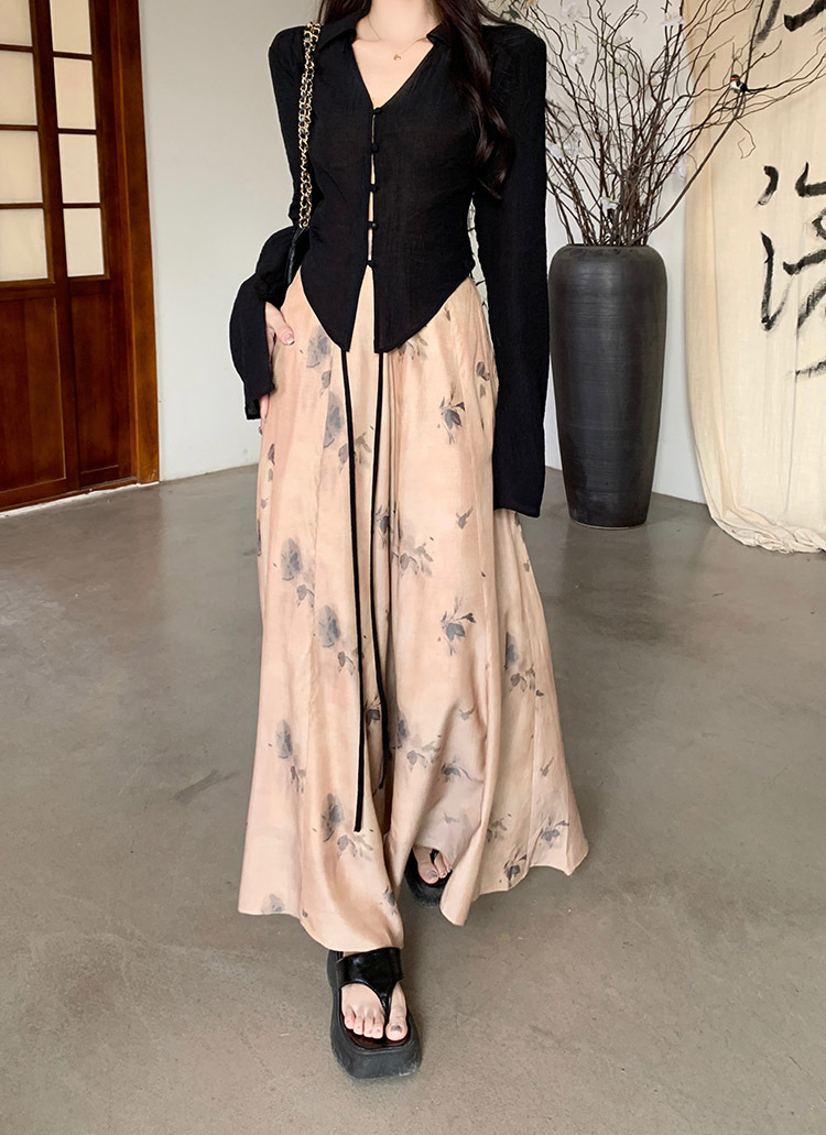 A new Chinese-style long-sleeved shirt set for women in spring and autumn, with a cool and Zen-like atmosphere. A two-piece skirt and trousers set pic 51