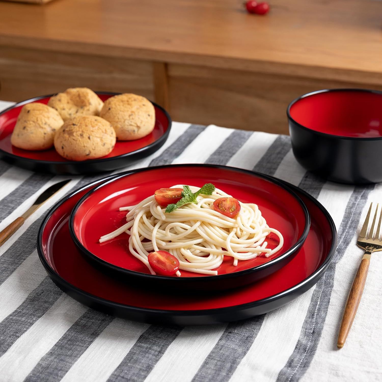 Amazon wholesale small round bowl pasta mixing bowl with pearl pudding, melamine imitation porcelain French afternoon tea dessert bowl pic 1