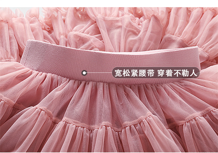2024新款tutu裙半身裙儿童蓬蓬裙凸凸裙二代加蓬款女孩蛋糕裙子详情13