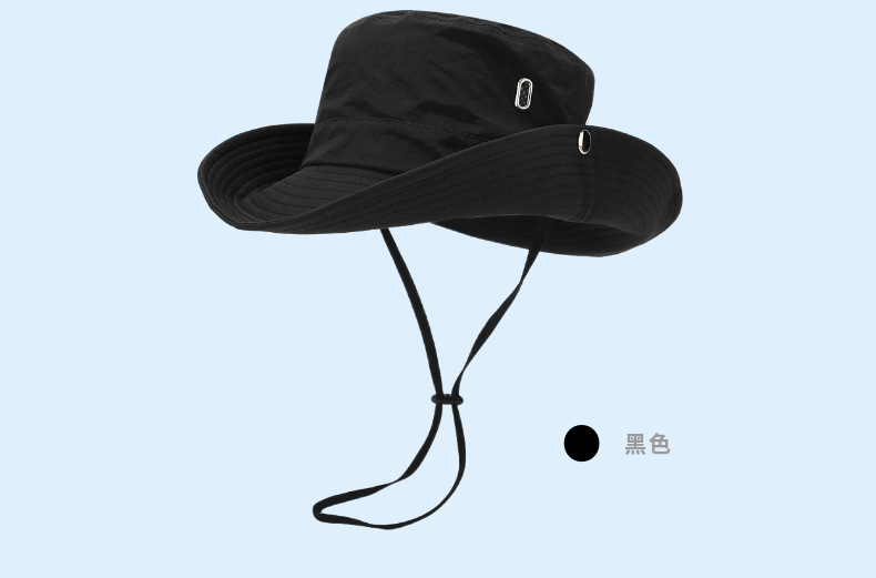 速干渔夫帽户外露营徒步帽抽绳爬山帽子西部牛仔帽男大檐登山帽女详情5