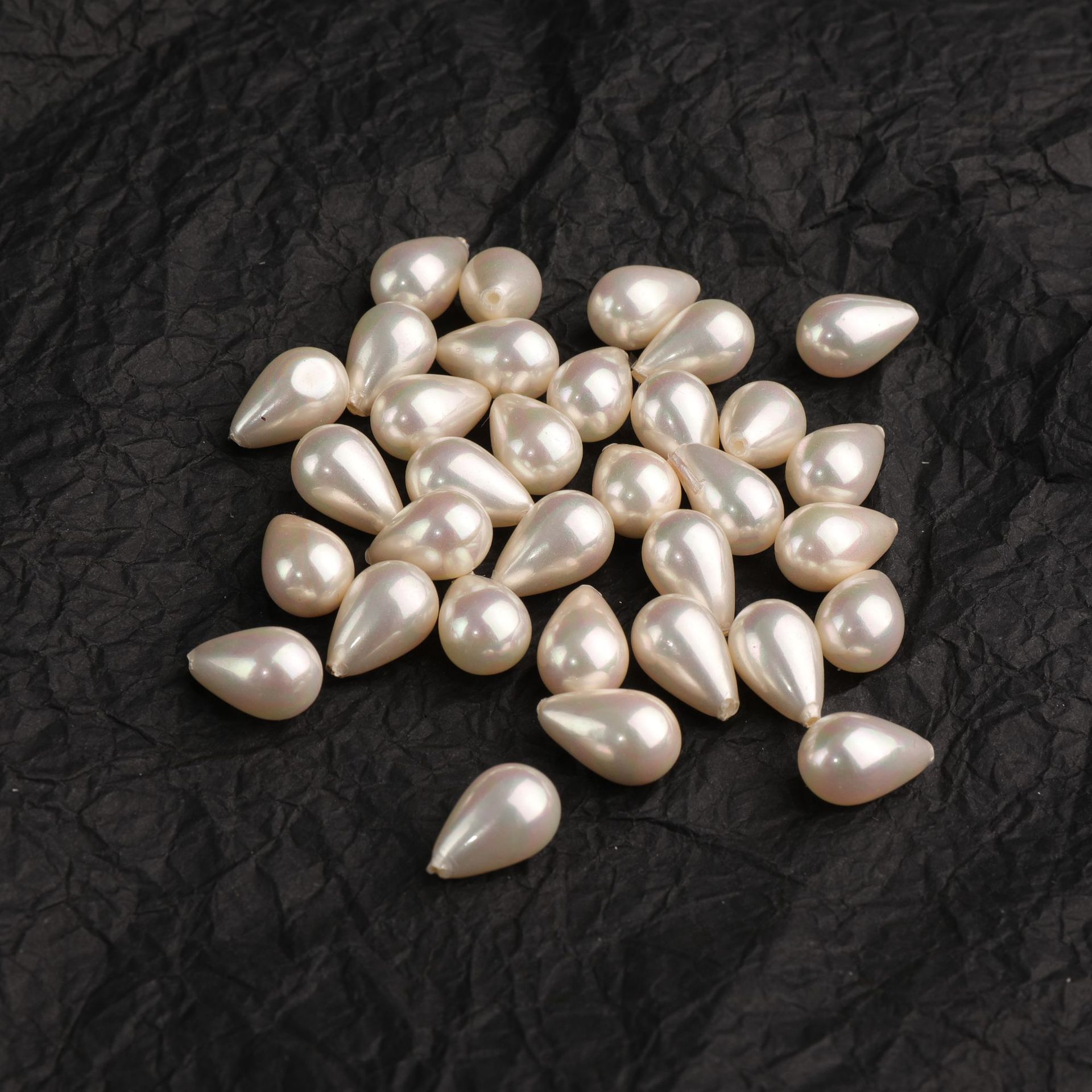 Factory direct supply of large quantities of shells, pearls, various water-drop-shaped half-hole shell beads, DIY jewelry accessories, loose beads wholesale pic 2