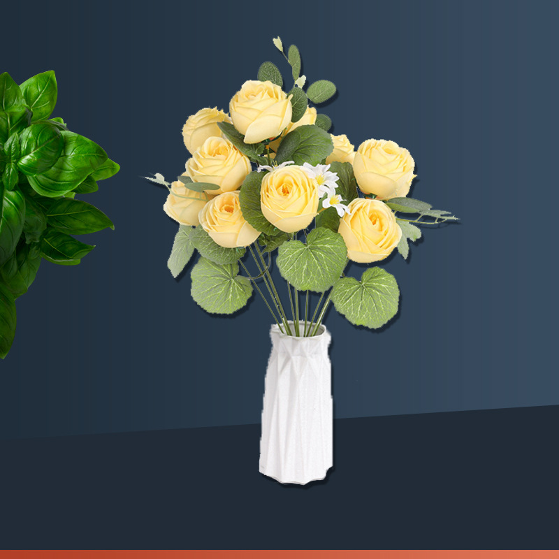 Wholesale of artificial flower head decorative flower arrangements, artificial rose decorative flower arrangements, wedding and home artificial flower ornaments pic 5