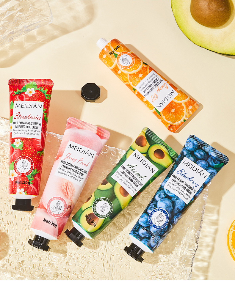 [versión en inglés de comercio exterior especial] crema de mano perfumada de frutas 5 bolsas conjunto de crema de mano al por mayor pic 18