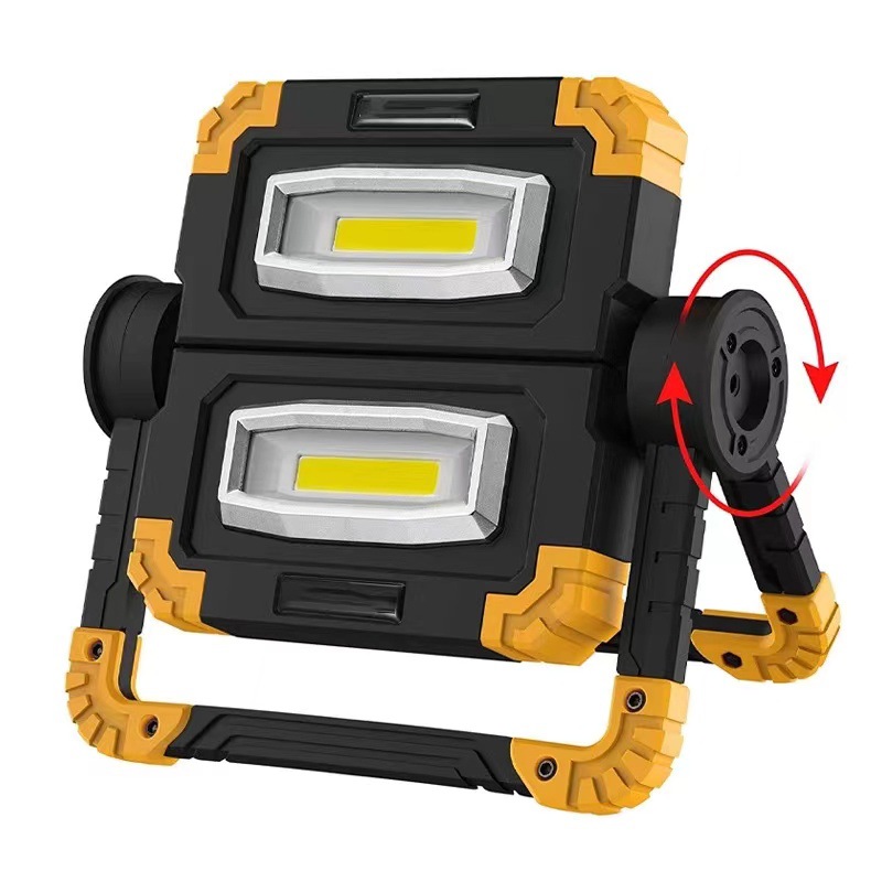 cob portable folding work light, outdoor multi-functional led handheld camping light, camping light, searchlight pic 1