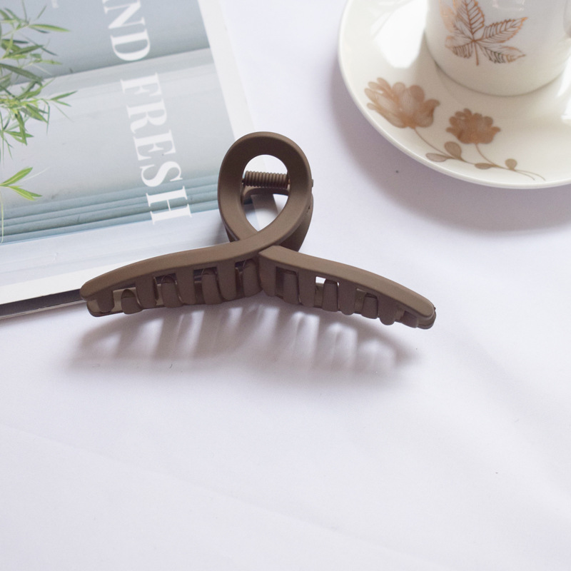 复古亚克力发夹盘发抓夹大号简约磨砂发卡女韩版后脑勺鲨鱼夹发抓详情28