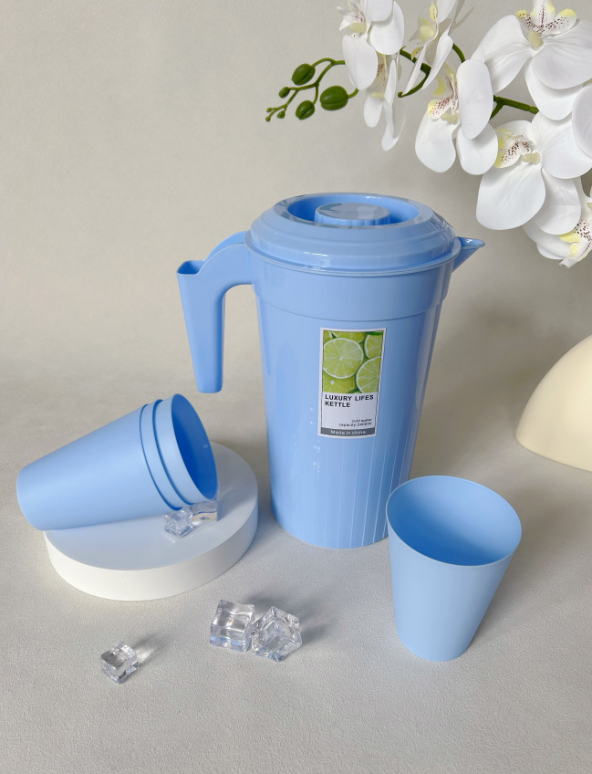 New plastic cold water bottle with large capacity for household tea brewing, measuring pot, milk tea shop cold water bottle with scale, commercial use pic 8