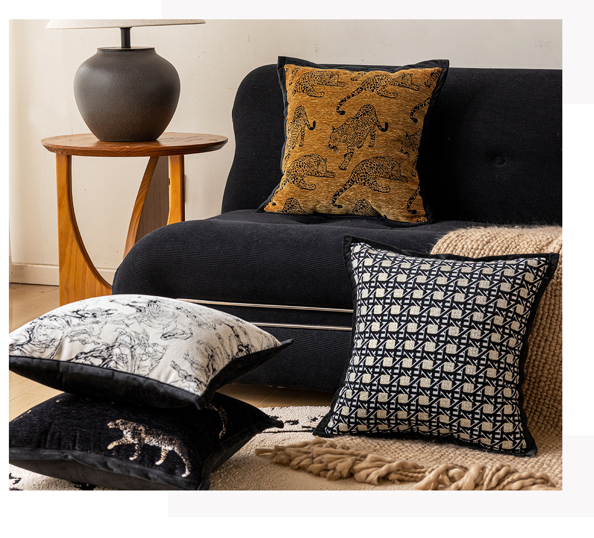 Wholesale of Chinese-style sofa pillowcases, living room model room decorative cushions, headboard cushions, bed backrests, and a sense of luxury pic 19
