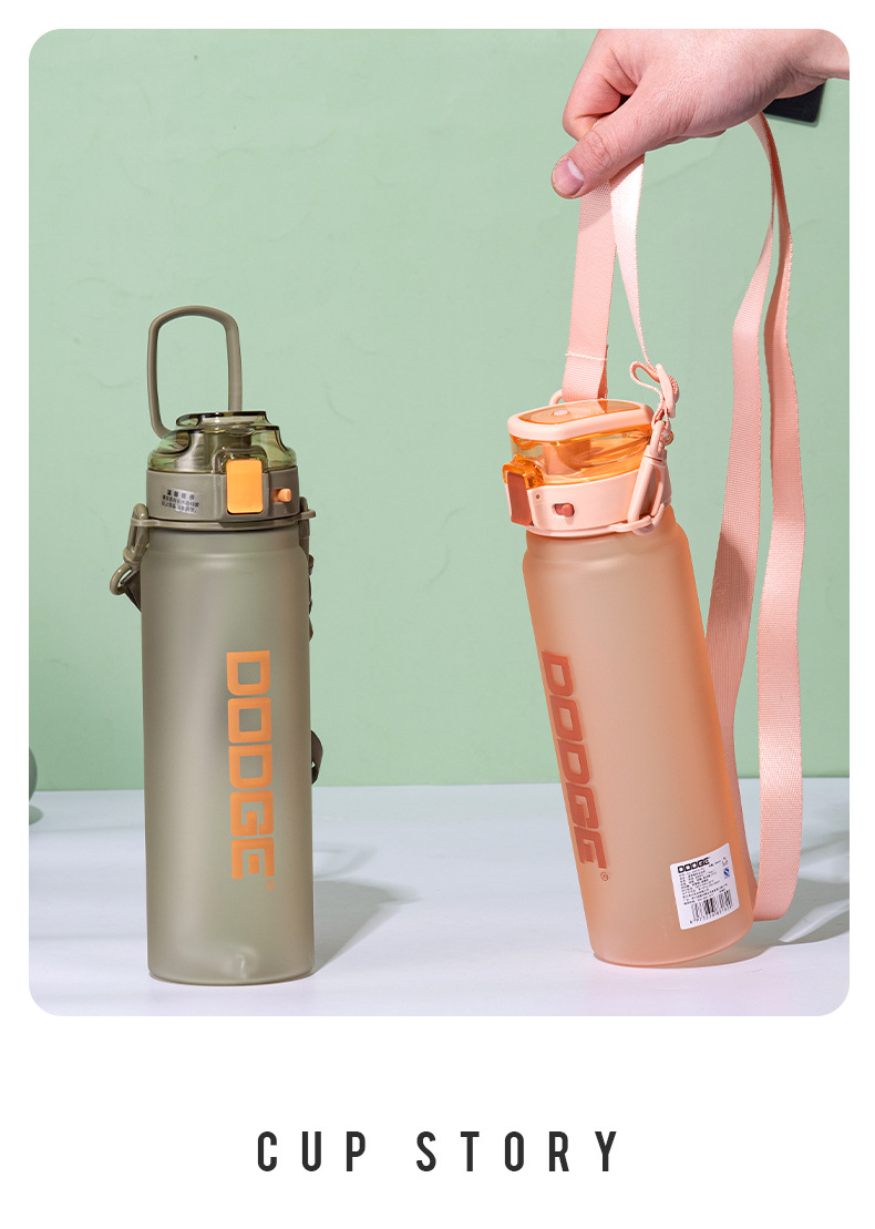 Dodge Rhythm Matte Sports Straw Plastic Cup Tritan large-capacity outdoor Travel Portable handle Water cup pic 4