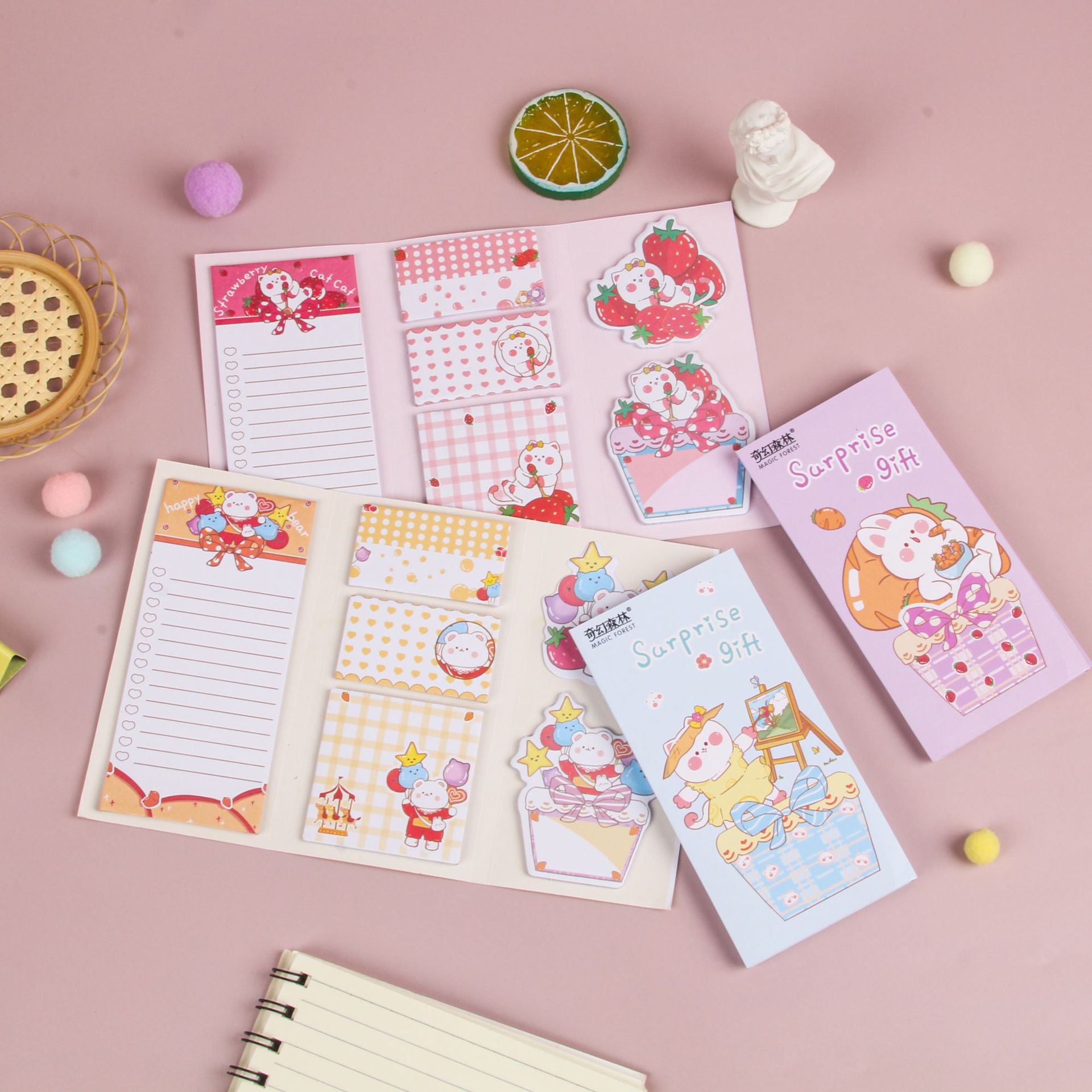 Colorful and cute sticky notes, customized cartoon creativity, ins takeout sticky notes, sticky note paper, index stickers, sticky note books pic 7