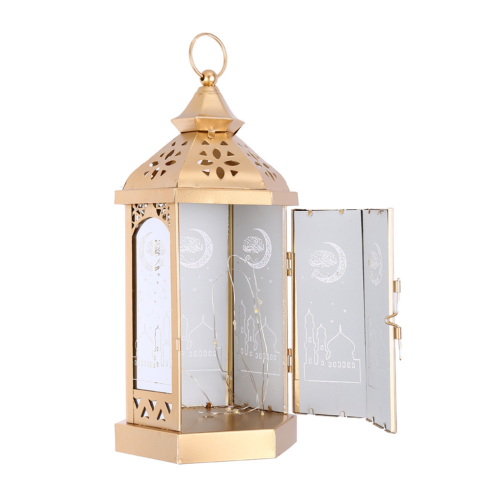 Ranadan Ramadan lantern, Eid al-Fitr ironwork metal display typhoon lantern handicraft, Arab lantern pic 2