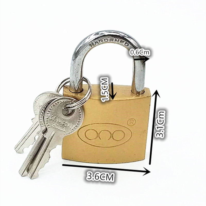 50 imitation copper padlock three keys 38 32 25 75 Student padlock door lock wholesale from 2 yuan to over 2 yuan pic 7