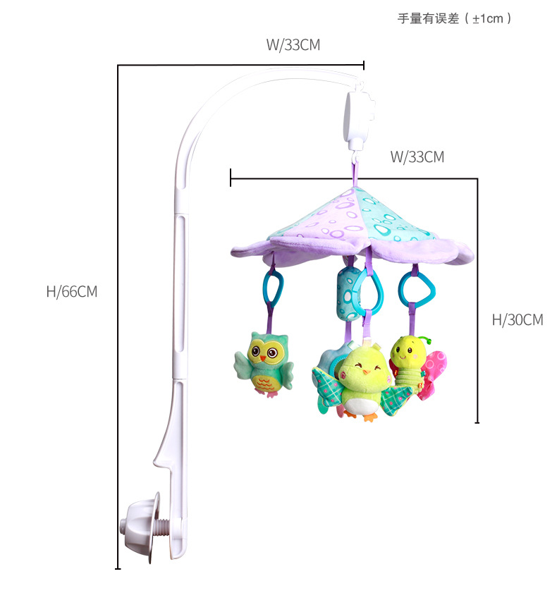 New baby crib bell toy for infants and toddlers aged 0-3, bedside music, rotating and ringing bells, a perfect comfort and soothing tool for kids pic 2