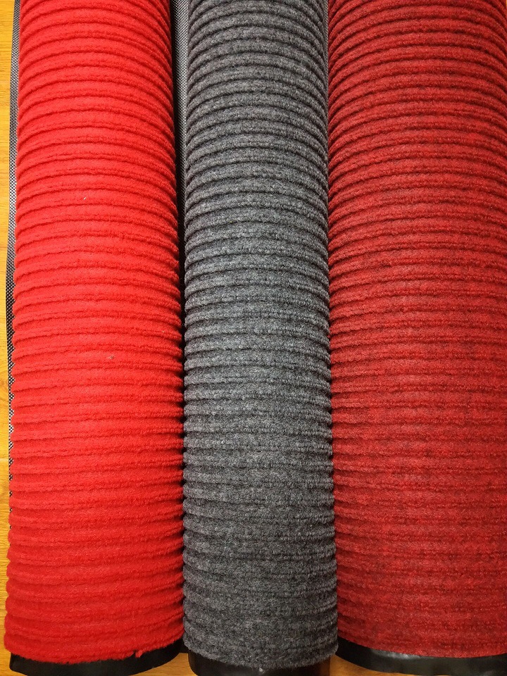 Yiwu Jietai PVC anti-slip floor mat, custom-made carpet, hotel corridor carpet, entrance hall double-striped foot mat wholesale pic 7